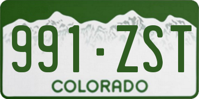 CO license plate 991ZST