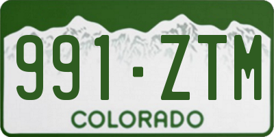CO license plate 991ZTM