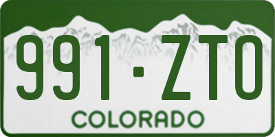 CO license plate 991ZTO