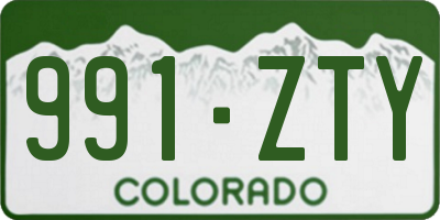 CO license plate 991ZTY