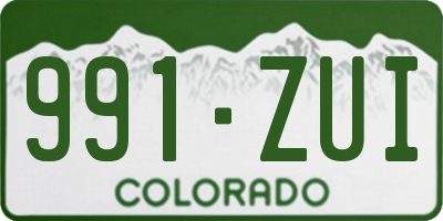 CO license plate 991ZUI