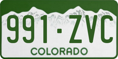 CO license plate 991ZVC