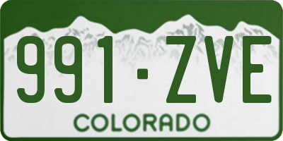 CO license plate 991ZVE