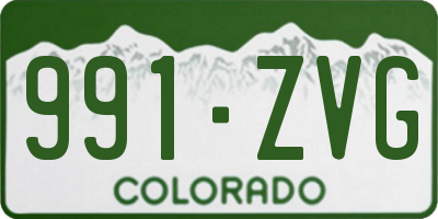 CO license plate 991ZVG