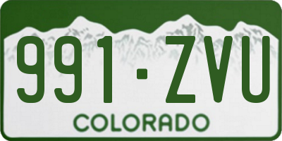 CO license plate 991ZVU