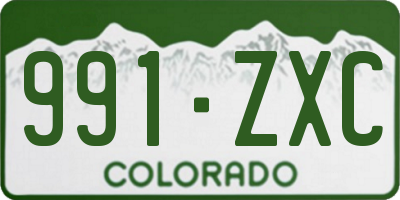 CO license plate 991ZXC