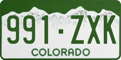 CO license plate 991ZXK