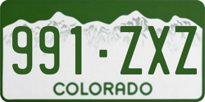 CO license plate 991ZXZ