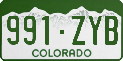 CO license plate 991ZYB