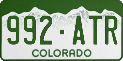 CO license plate 992ATR