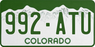 CO license plate 992ATU