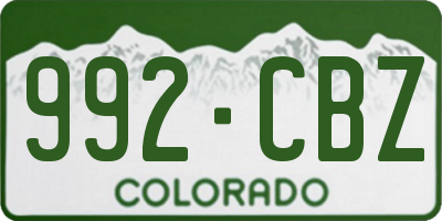 CO license plate 992CBZ