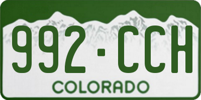 CO license plate 992CCH