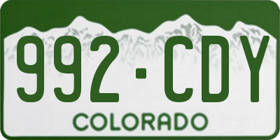 CO license plate 992CDY