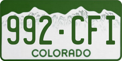 CO license plate 992CFI