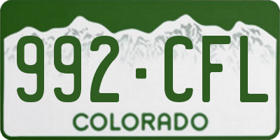 CO license plate 992CFL