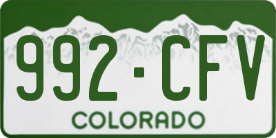 CO license plate 992CFV