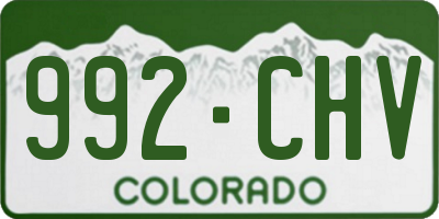 CO license plate 992CHV