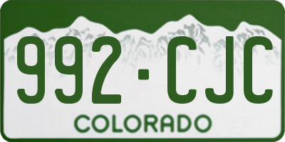 CO license plate 992CJC