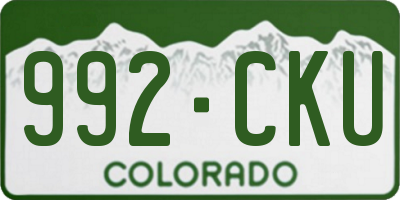 CO license plate 992CKU
