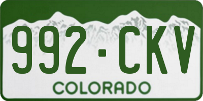 CO license plate 992CKV