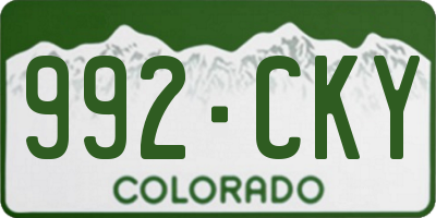 CO license plate 992CKY