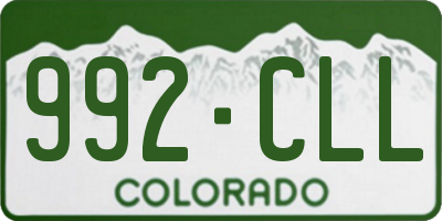 CO license plate 992CLL