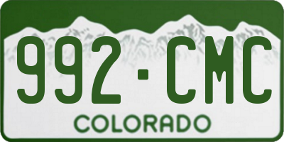 CO license plate 992CMC