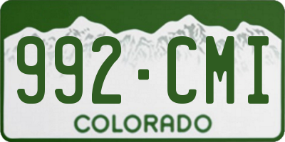 CO license plate 992CMI