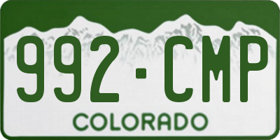 CO license plate 992CMP