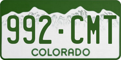 CO license plate 992CMT