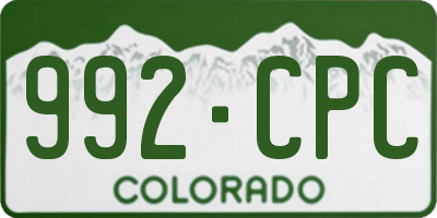 CO license plate 992CPC