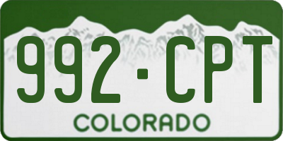CO license plate 992CPT
