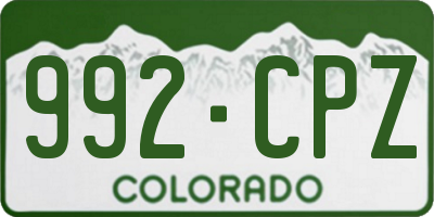 CO license plate 992CPZ