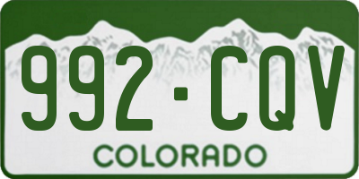 CO license plate 992CQV