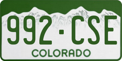 CO license plate 992CSE