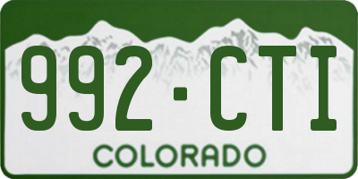 CO license plate 992CTI
