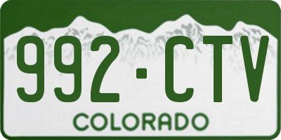 CO license plate 992CTV