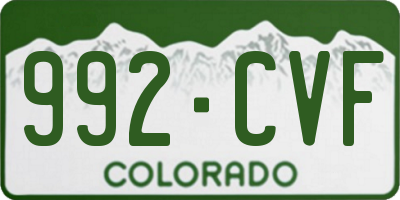 CO license plate 992CVF