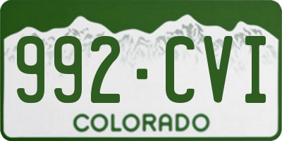 CO license plate 992CVI