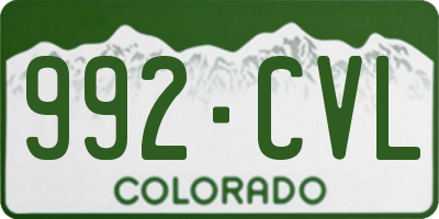 CO license plate 992CVL