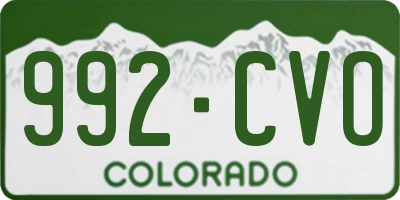 CO license plate 992CVO