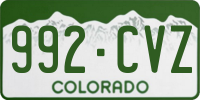 CO license plate 992CVZ