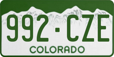 CO license plate 992CZE