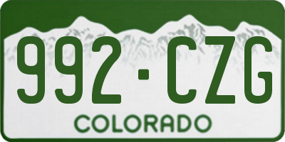 CO license plate 992CZG