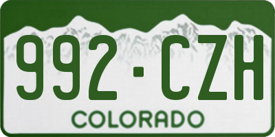 CO license plate 992CZH