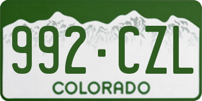 CO license plate 992CZL