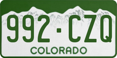 CO license plate 992CZQ
