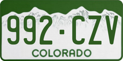 CO license plate 992CZV