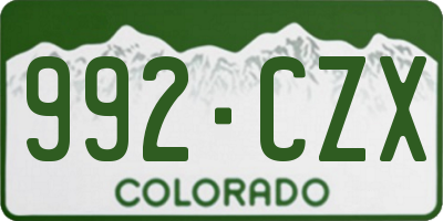 CO license plate 992CZX